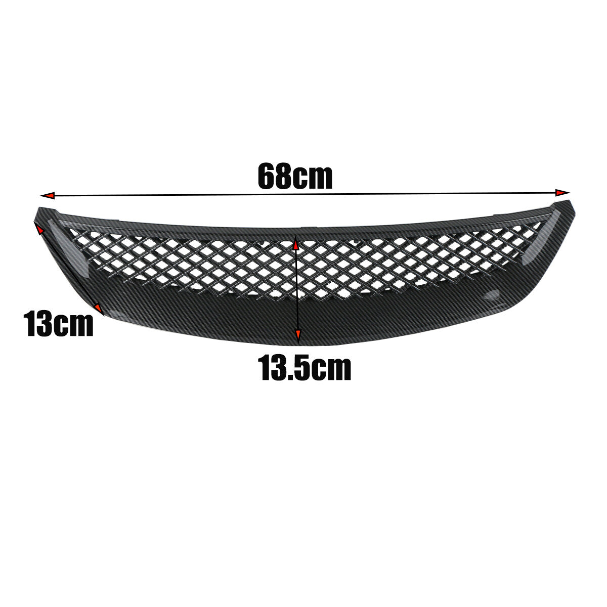 Carbon For 01-03 for Honda for Civic EM2 ES1 JDM Front Bumper Hood Mesh Grille Grill