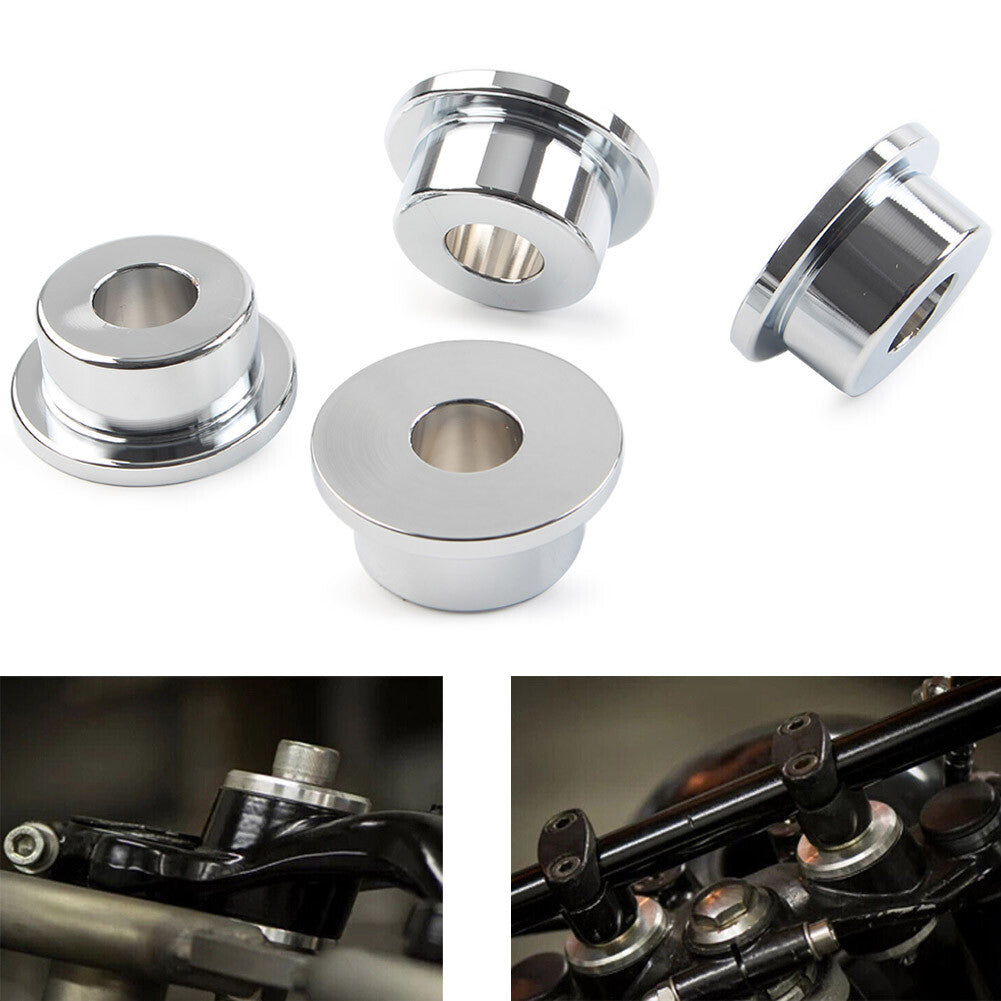 for Harley Dyna Wide Super Glide Softail Handlebar Riser Bushings Mounts Chrome