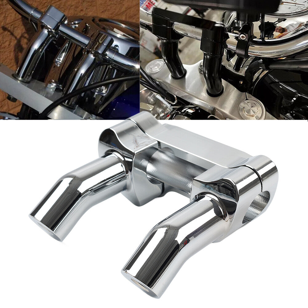 for Harley Sportster XL Softail Dyna 1 Bar 3.5 Handlebar Riser Top Clamp Kit