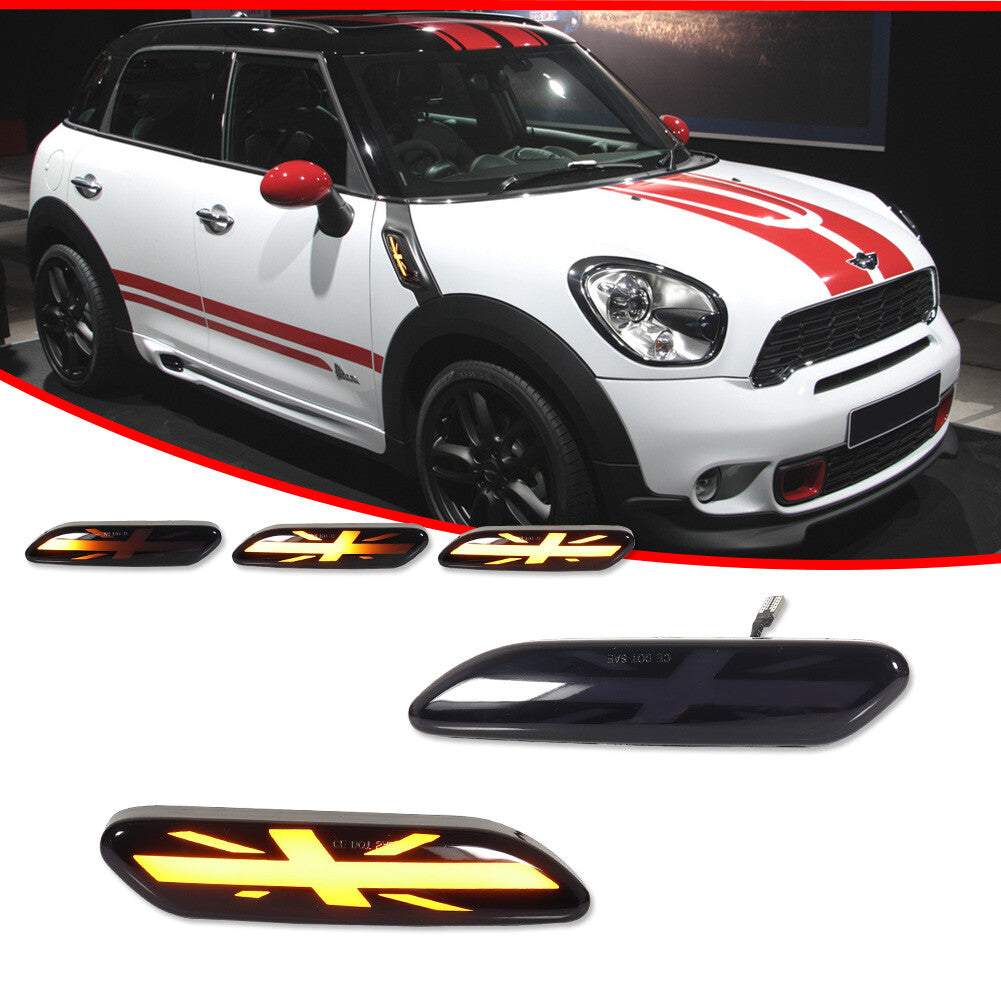 Sequential amber LED side marker turn signals for 11-16 for Mini Cooper R60 R61