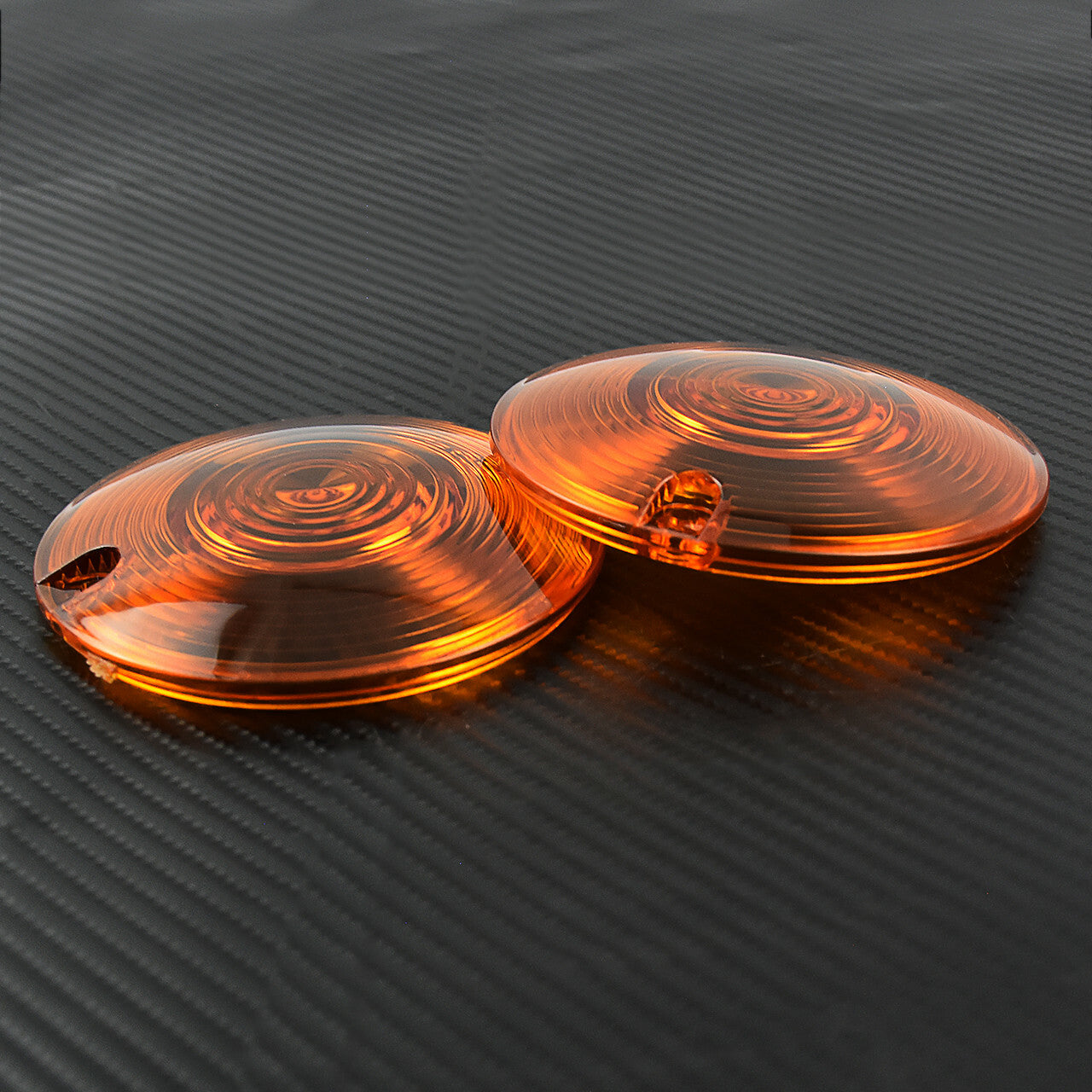 Turn Signal Lens Orange Cover w/ 4 pcs Bulbs Fit for Harley Touring Softail Dyna