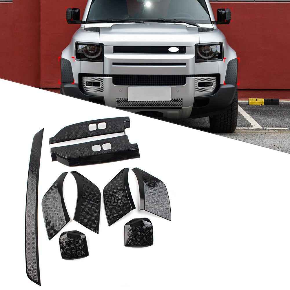 for Land Rover for Defender 90 110 2020-2023 Bright Black Side Moulding Body Kits 9x