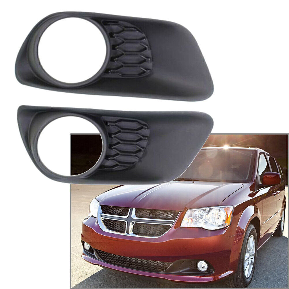 Pair Front Bumpe Fog Light Lamp Bezels For 2011-2017 2016 for Dodge Caravan