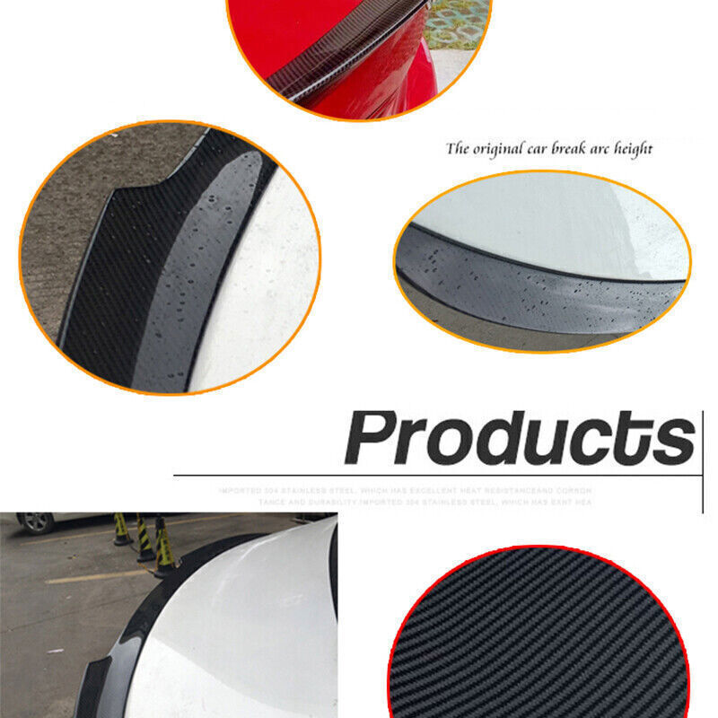 for Mazda 3 Sedan Axela 2014-2018 Carbon Fiber Rear Trunk Spoiler Boot Lip Wing