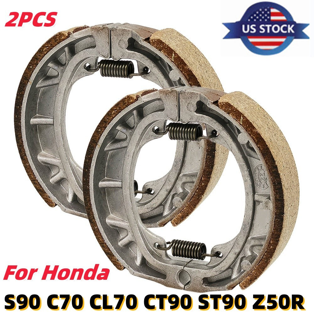 2PCS Front Rear Brake Shoes Pads for Honda S90 C70 CL70 CT90 ST90 Z50R CH125 US