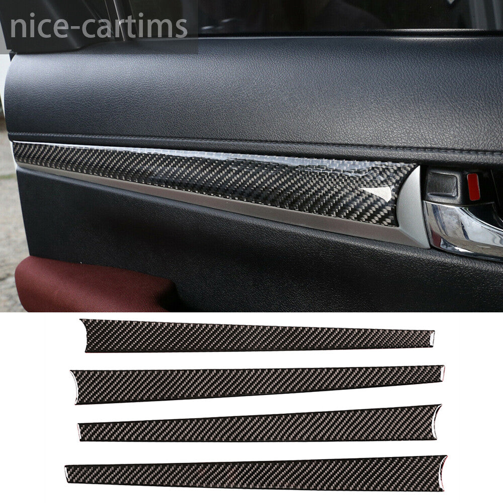 Fit For T@yota Hilux Revo 2015-2021 Soft Carbon Fiber Interior Door Panel Trim¡Á4