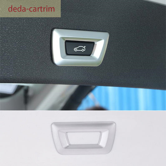 Silver ABS Tailgate 1 Button Trim for BMW 5 6 7 Series X3 X4 X5 X6 G30 G32 2018+