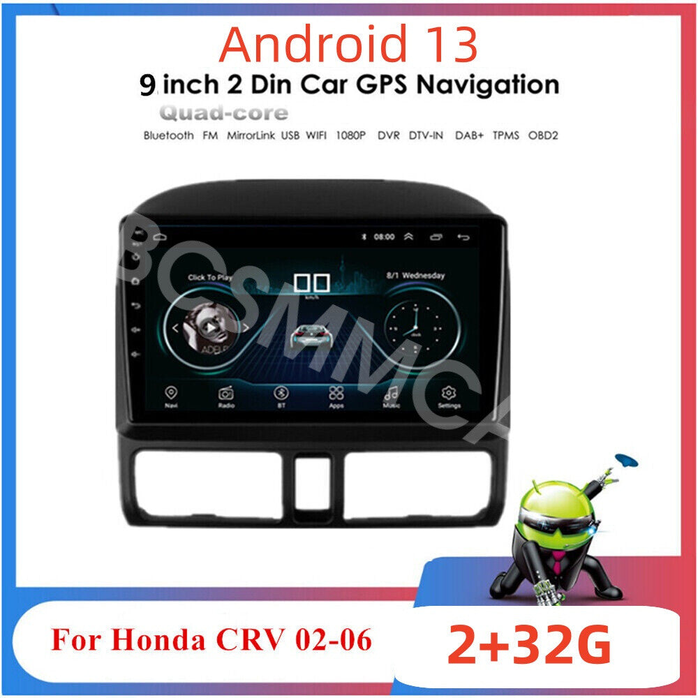 Android 13 For Carplay Car Stereo Radio Fit For 2002-2006 for Honda CR-V CRV Camera