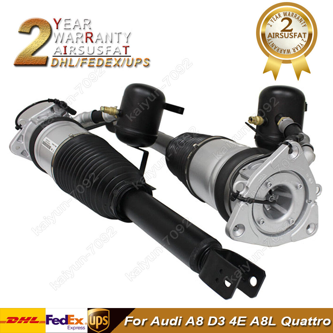2pcs Rear R+L Air Suspension Strut for Audi for A8 S8 Quattro 4E0616002G 4E0616001G