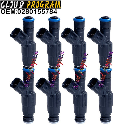 8X Fuel Injectors 0280155784 For 2000-2005 for Cadillac Aurora for Dodge for Ram 5.2L V8