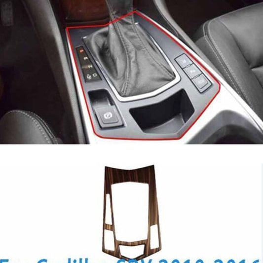 Wood Grain Central Console Gear Shift Frame Trim 1pcs for Cadillac SRX 2010-2016