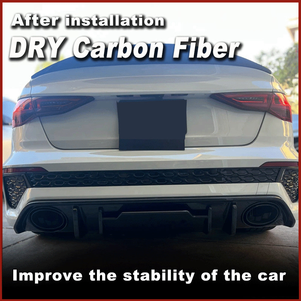 Fit for Audi RS3 8Y Sedan 2022-2023 Dry Carbon Fiber Rear Bumper Diffuser Lip