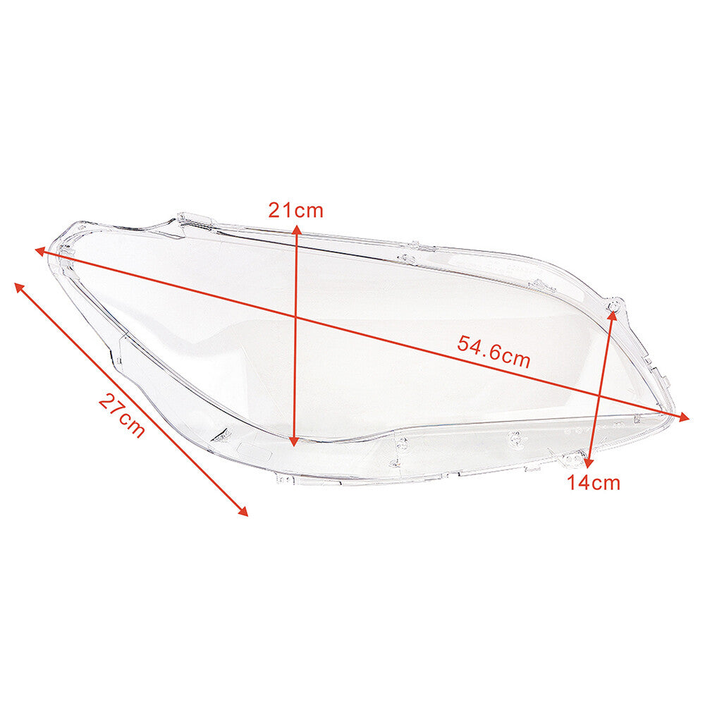 2-Piece Headlight Cover for BMW 7 Series F01 F02 2009 - 2015 Headlight Lens Transparent