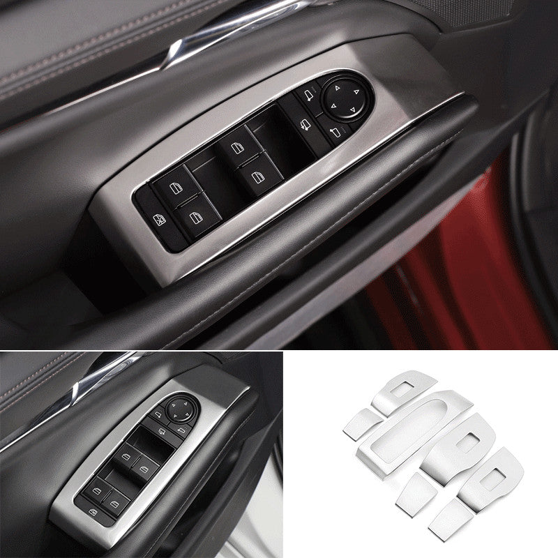 7p for Mazda 3 Axela 2019-2022 Silver Interior Car Window Lift Panel Switch Trim
