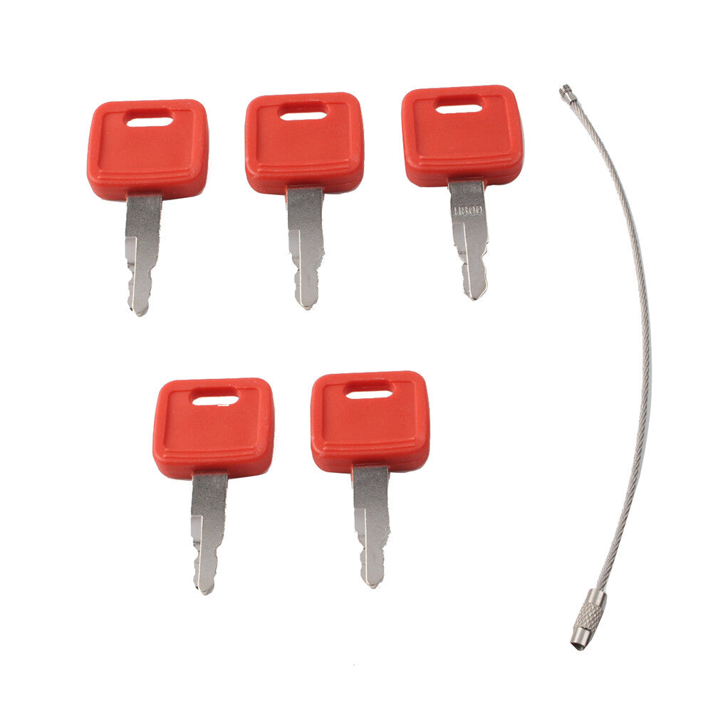 Ignition Keys w/Key Ring fit Excavator AT194969 AT147803 H800 5pcs
