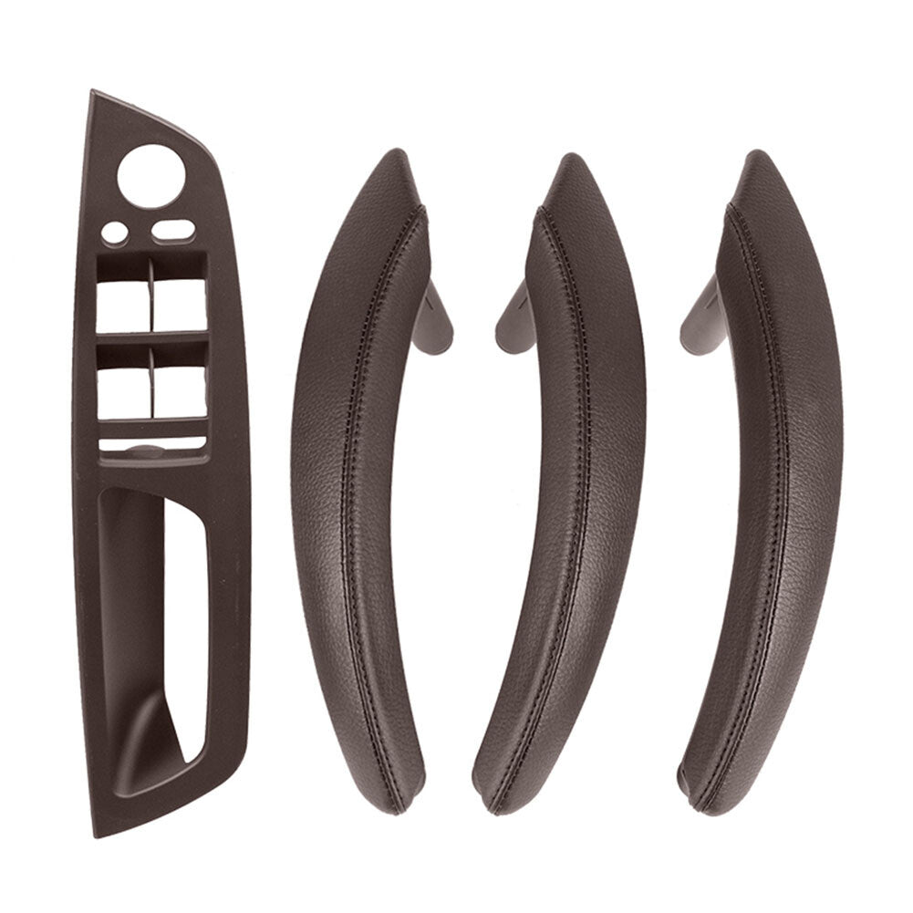 7x Leather Inner Interior Door Pull Handle Trim for BMW X5 X6 E71 LHD