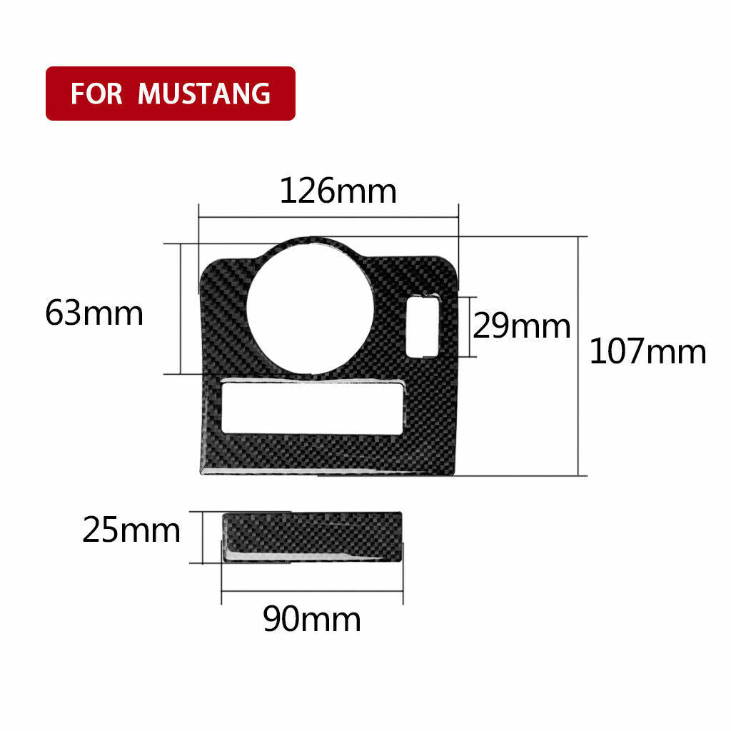 Carbon fiber headlight switch button sticker protective cover suitable for Ford for Mustang 2009 - 13