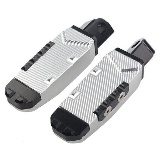 Rear Footrests Foot Pegs Pedal Pads Fit for Suzuki GSXR600/750 /1300 Hayabusa Silver