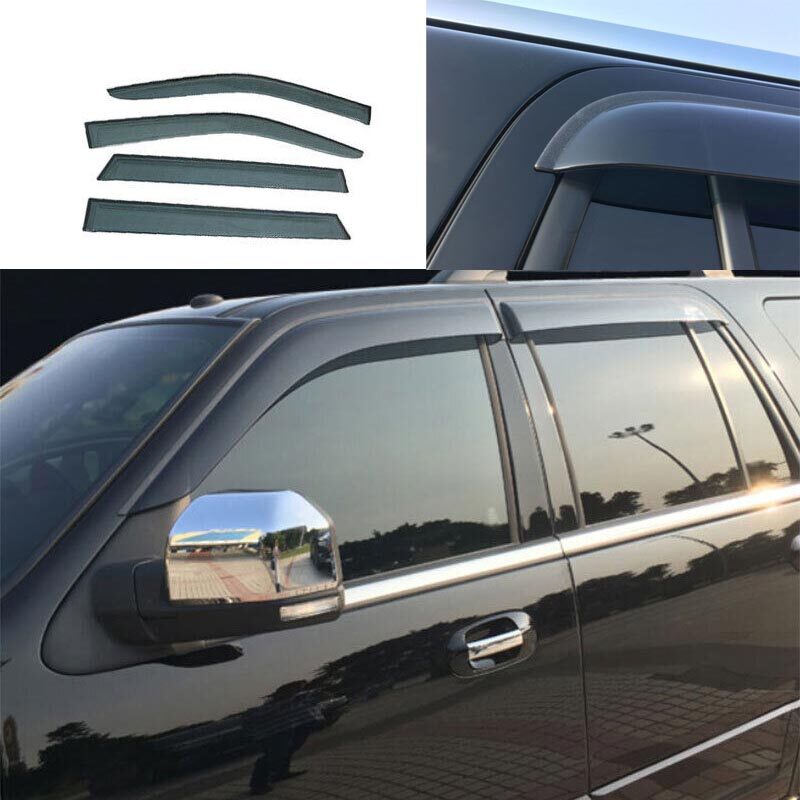 Window Visor Shades for Lincoln for Navigator 18-22 Sun Rain Guard Matte Black
