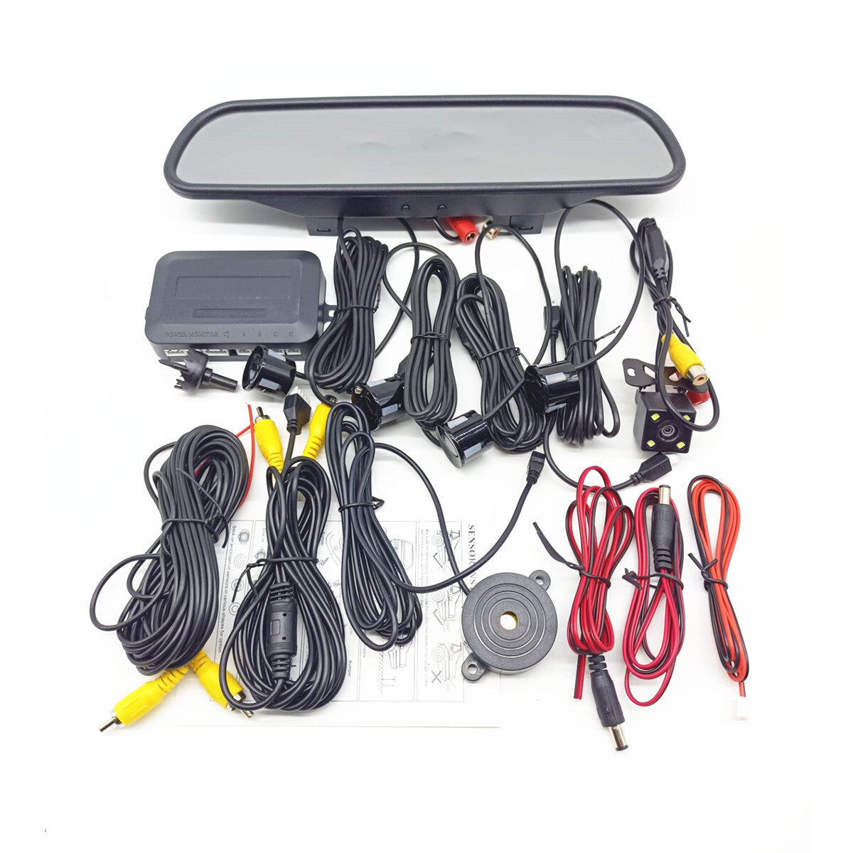 Waterproof Night Vision Backup Reverse Camera 4.3in Monitor Car Rear View Kit