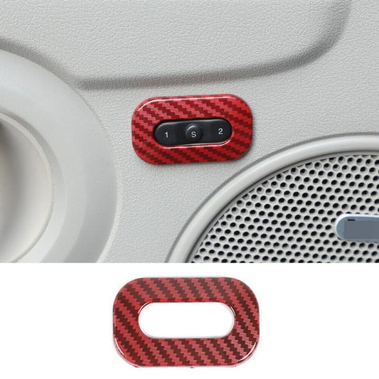 Red carbon fiber for seat switch button adjustment cover trim for 2011-2020 for Jeep Grand Cherokee