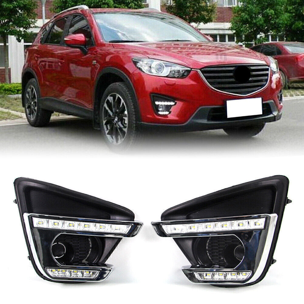 LED Daytime Running Light DRL Amber White Lamp Indicator for Mazda CX-5 2013-16
