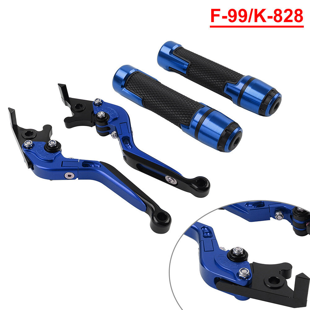 Fold Extendable Brake Clutch Levers Handlebar Grips Sets Fit for Kawasaki ZX10R/RR