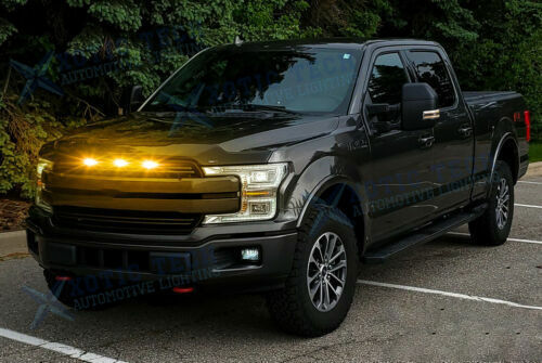 for Ford F-150 2010-2024 yellow Style Front Grill LED Marker Light Kit