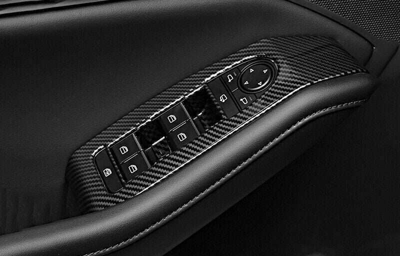 for Mazda 3 Axela 2019-2022 Carbon Fiber ABS Window Lift Panel Switch Cover Trim