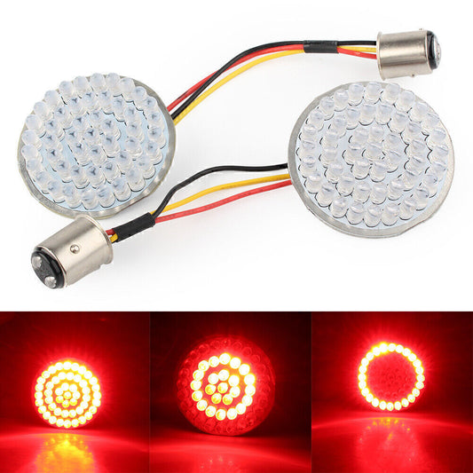 2X Rote Kugel LED R¨¹ckfahrscheinwerfer 1157 Gl¨¹hbirne f¨¹r for Harley Touring