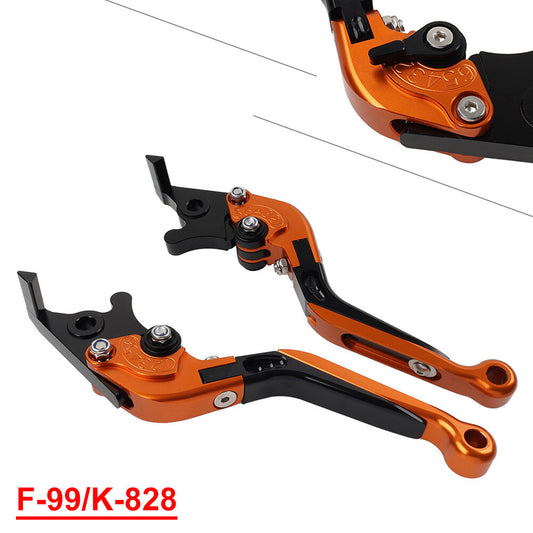 CNC Folding Extendable Brake Clutch Lever for Kawasaki ZX10R/RR/KRT 16-20 Orange
