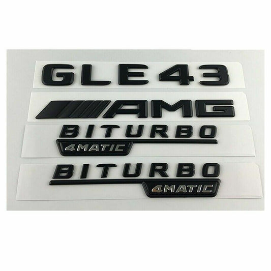 Black Trunk Emblems Badges for W166 C292 GLE43 AMG BITURBO 4MATIC