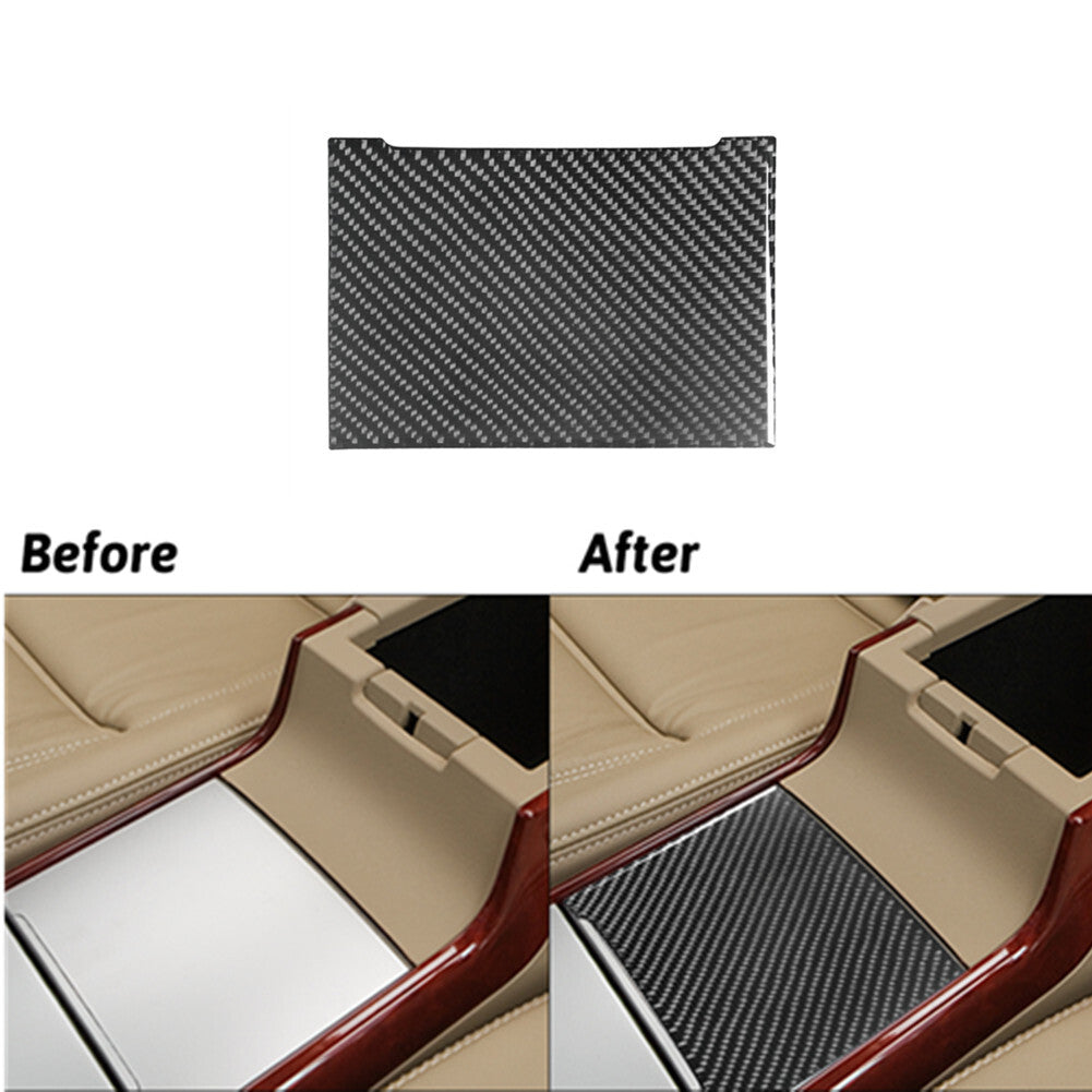 Carbon Fiber Interior Cup Holder Cover Sticker Trim for Hyundai Azera 2006-2011
