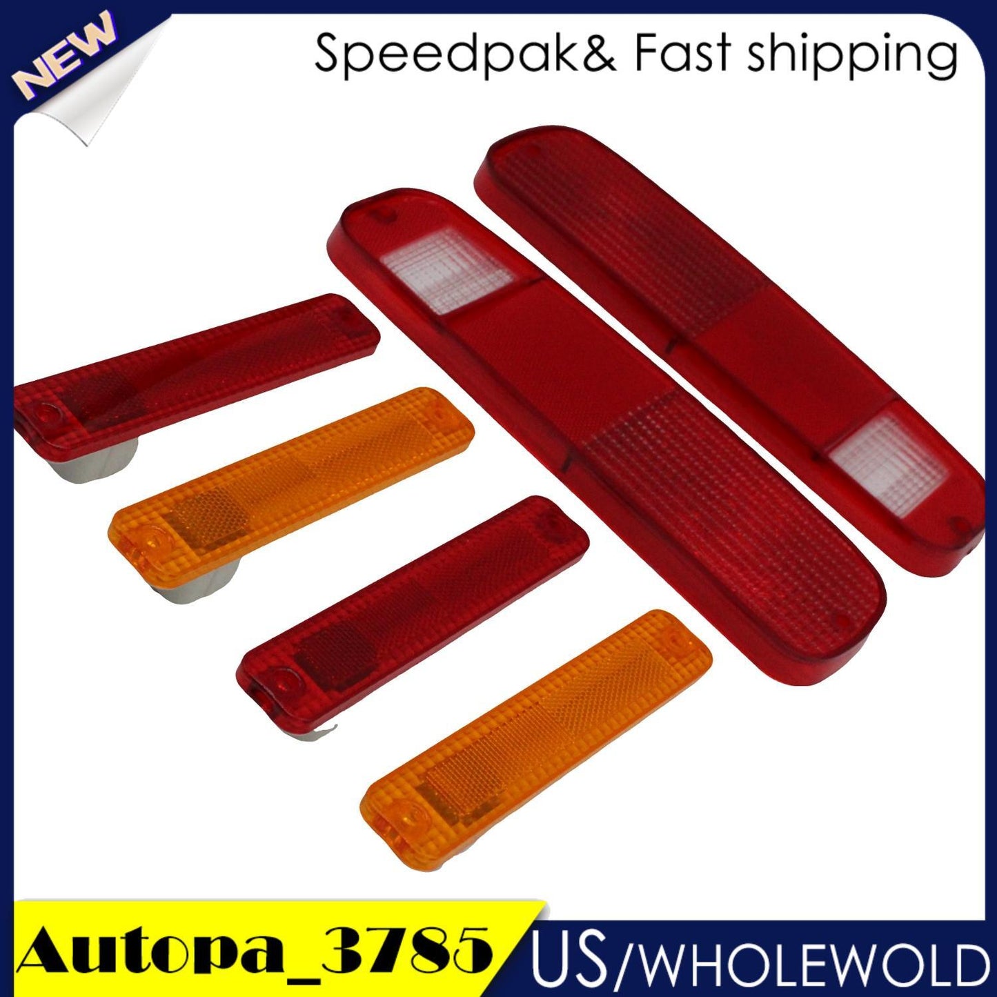 6x Tail Side Fender Light Kit Fit 73-79 for Ford Truck, for Ford Bronco,Econoline 78-79