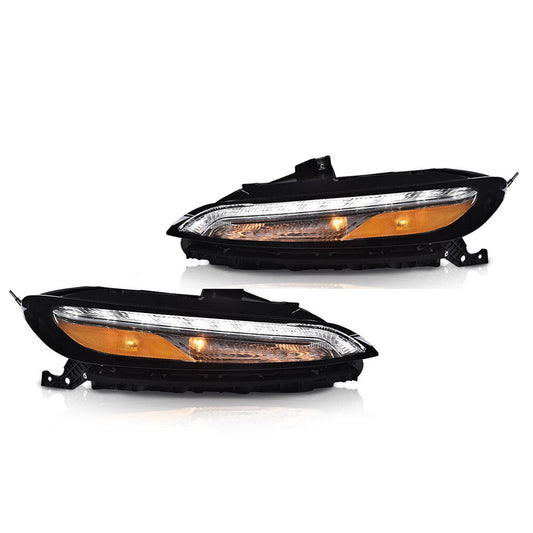 Chrome L+R for Jeep Cherokee 2014 - 2018 DRL running lights with turn signals.