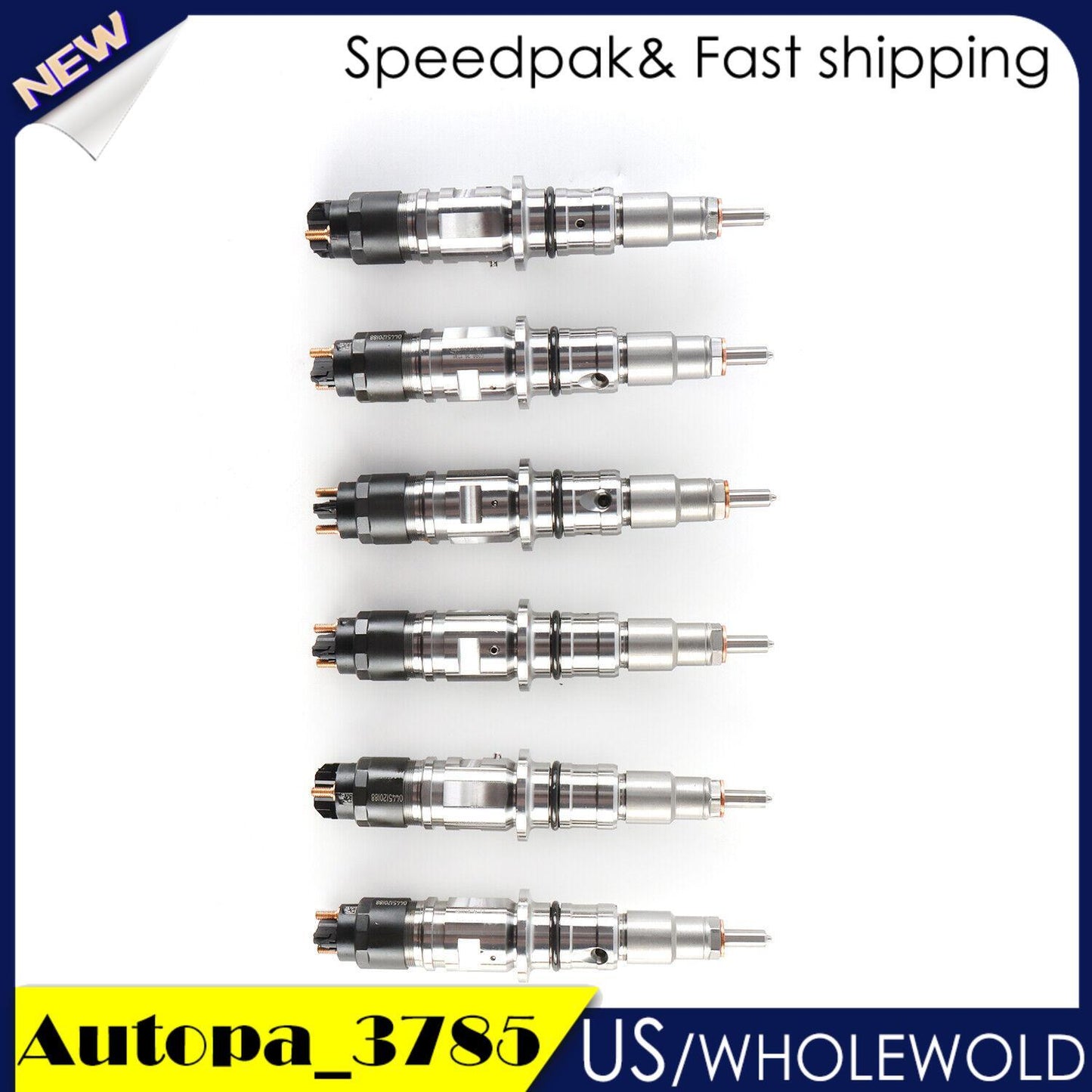 6x Fuel Injector 0445120188 Fit for 2011-2012 6.7L for Ram 3500/4500 Replace