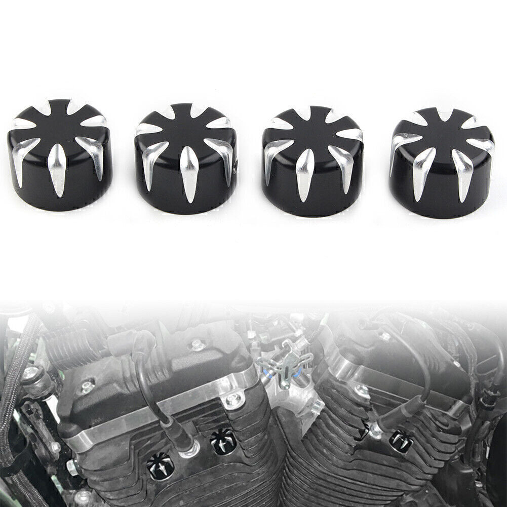 st¨¹cke Motorrad Motor Schraube Topper Abdeckkappen Fur for Harley 883 Schwarz