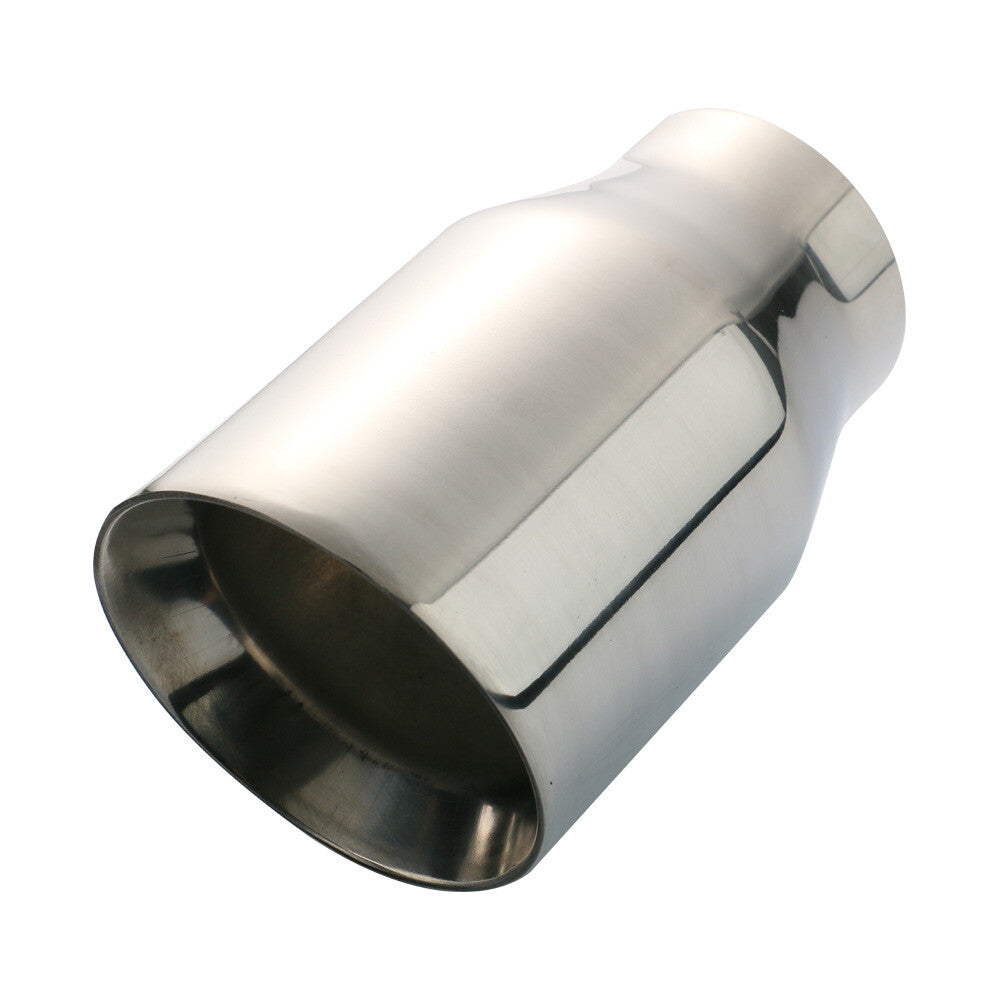 2.5'' Inlet Universal Stainless Steel Exhaust Muffler Tip 3.5in OD 150mm Chrome