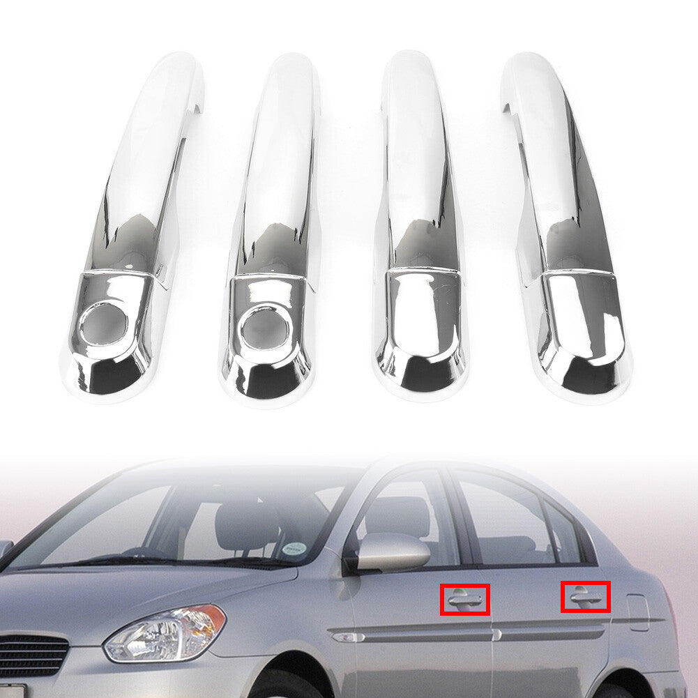 Chrome Side Door Handle Covers Trims Fit for Hyundai Accent 2006-2010 2009 2008 2007