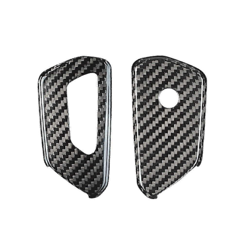 Carbon Fiber Black Remote Key Cover Case for VW for Golf MK8 2020-2021