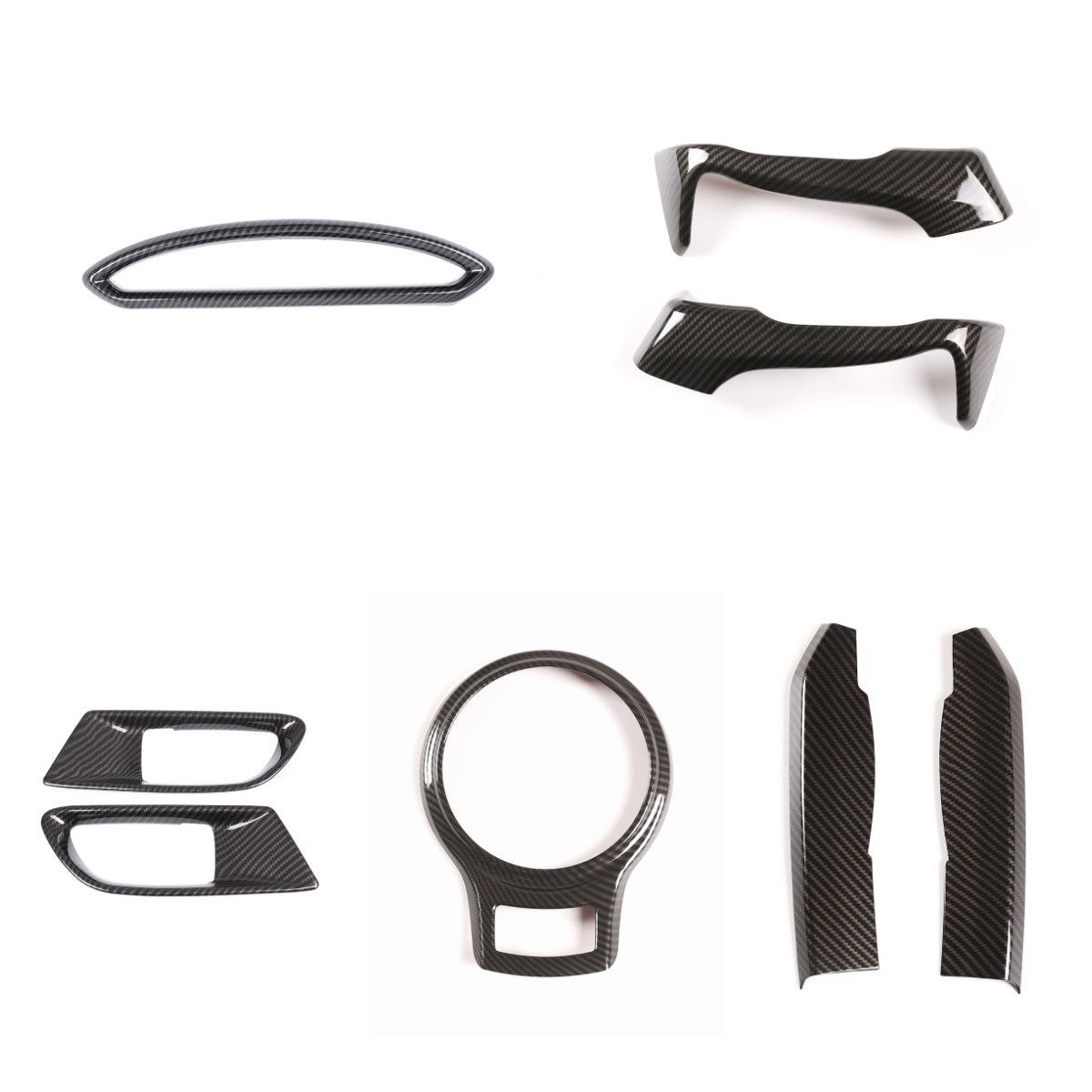 Carbon fiber ABS front fog light lower trim cover suitable for Cadillac for Escalade models 21-23.