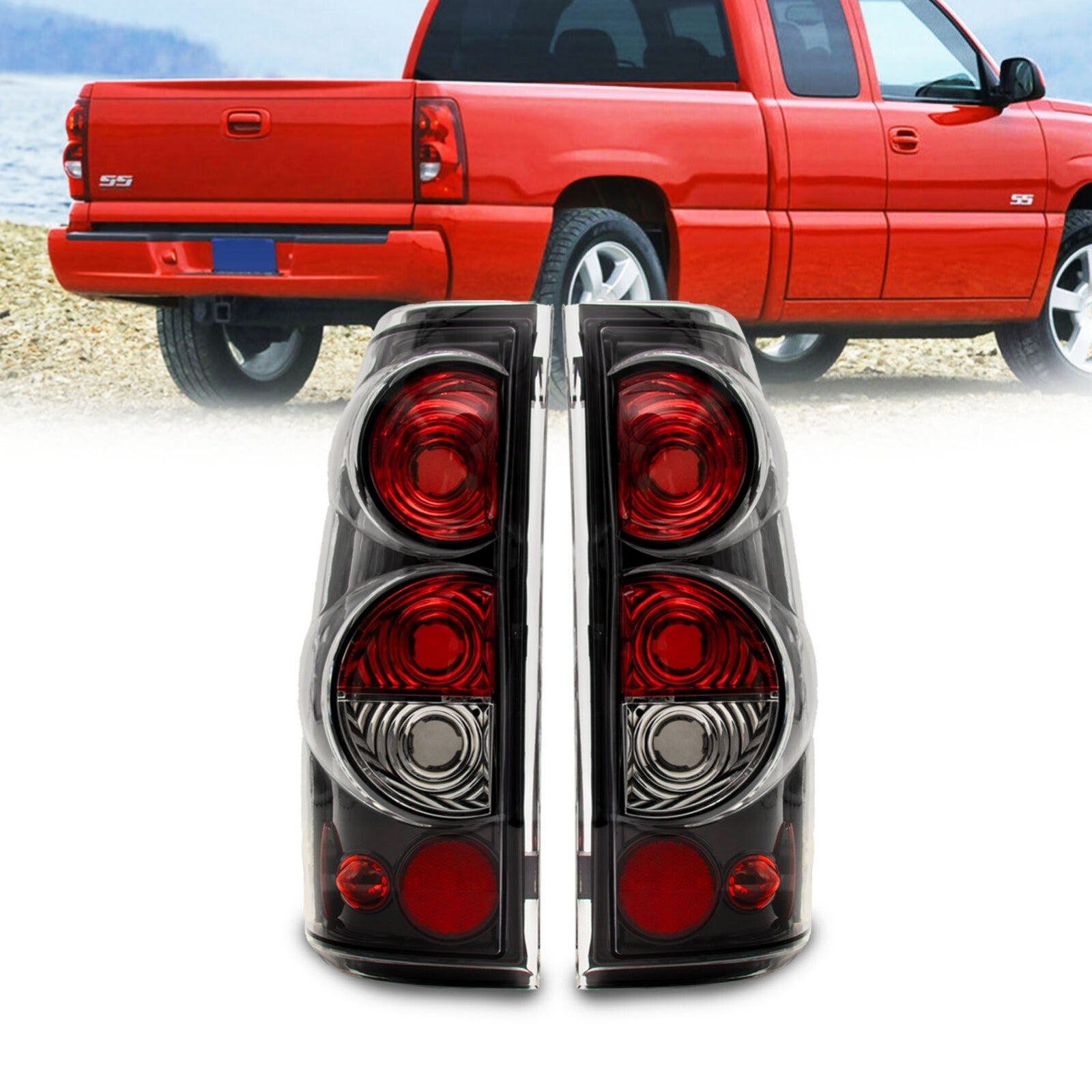A pair of taillights suitable for 1999-2006 for Chevrolet Silverado 1500 2500 3500 and 99-03 Gimciété for Sierra .