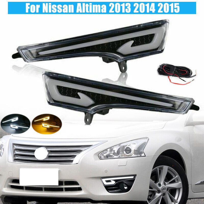 LHRH LED Daytime Running Light Turn Signal Fog Lamp for Nissan Altima 2013-15