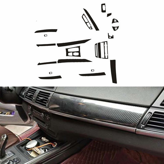 22 Carbon fiber internal accessory complete kit protective cover suitable for BMW X5 E70 X6 E71 AT