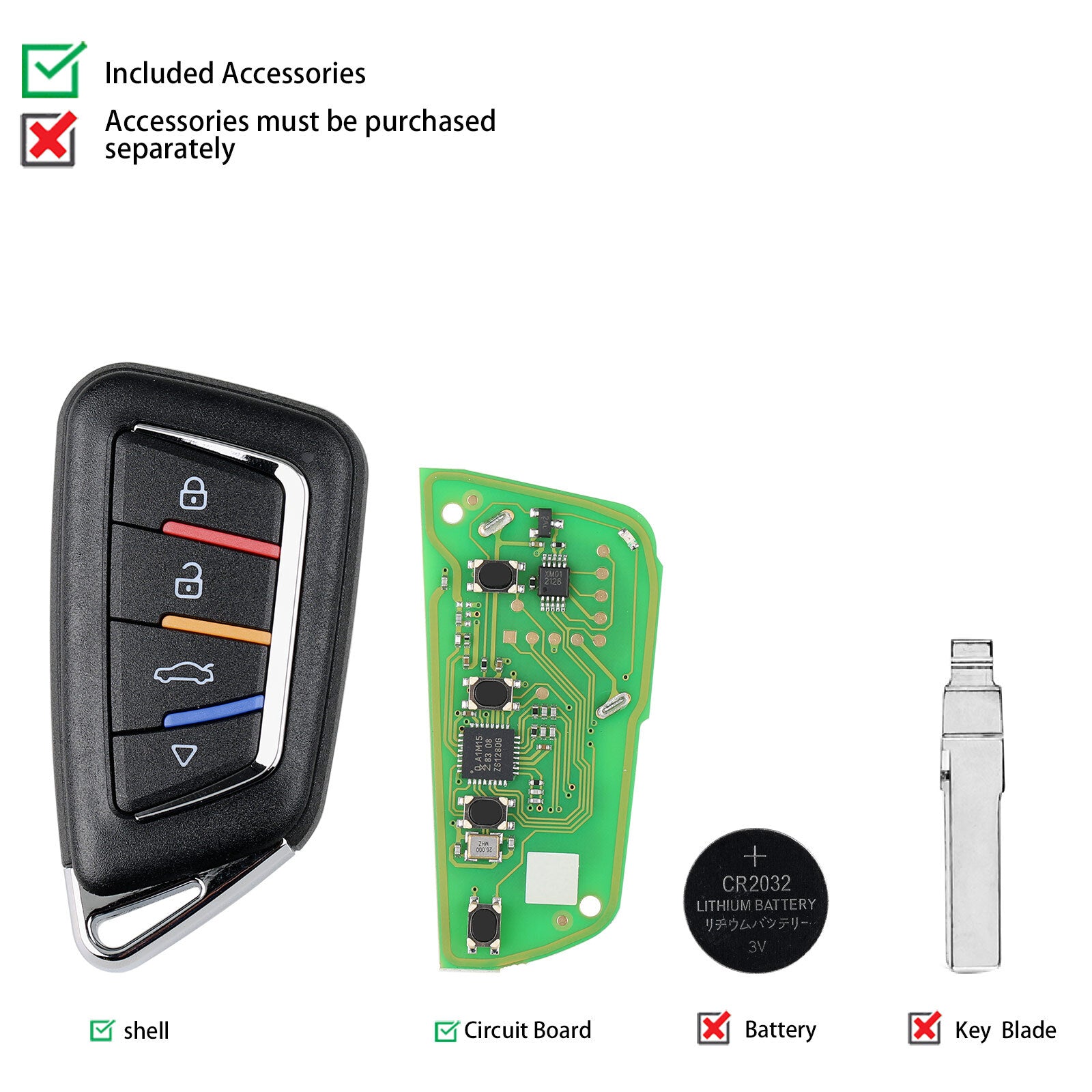 Universal for Smart Remote Key Style 4 Buttons XSKF30EN For VVDI Key Tool HK