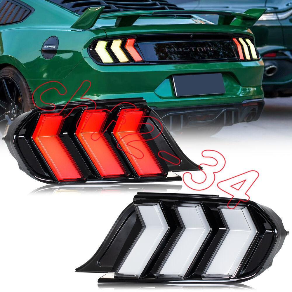 LED taillights with RGB lighting for Ford for Mustang 2015-2024, animated sequence taillights.