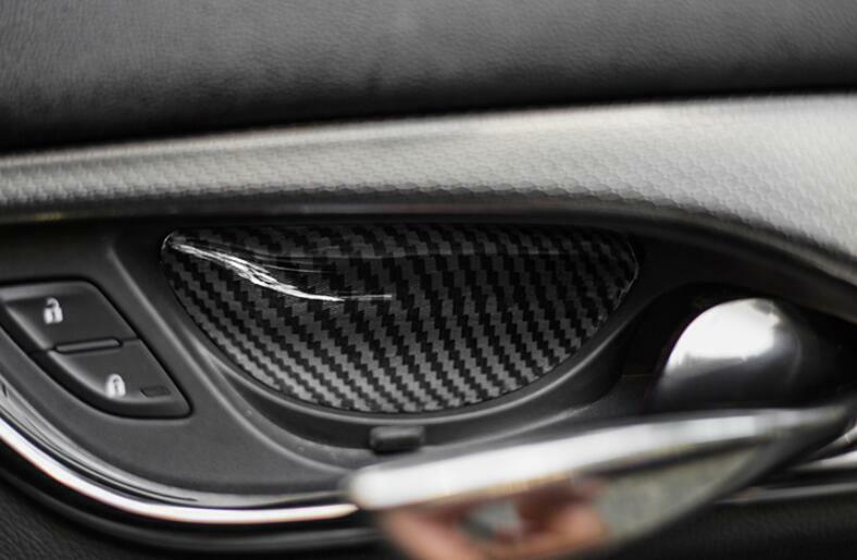 Fit for Cadillac CT5 2020-2022 Carbon Fiber Inner Door Bowl Cup Cover Trim 4pcs