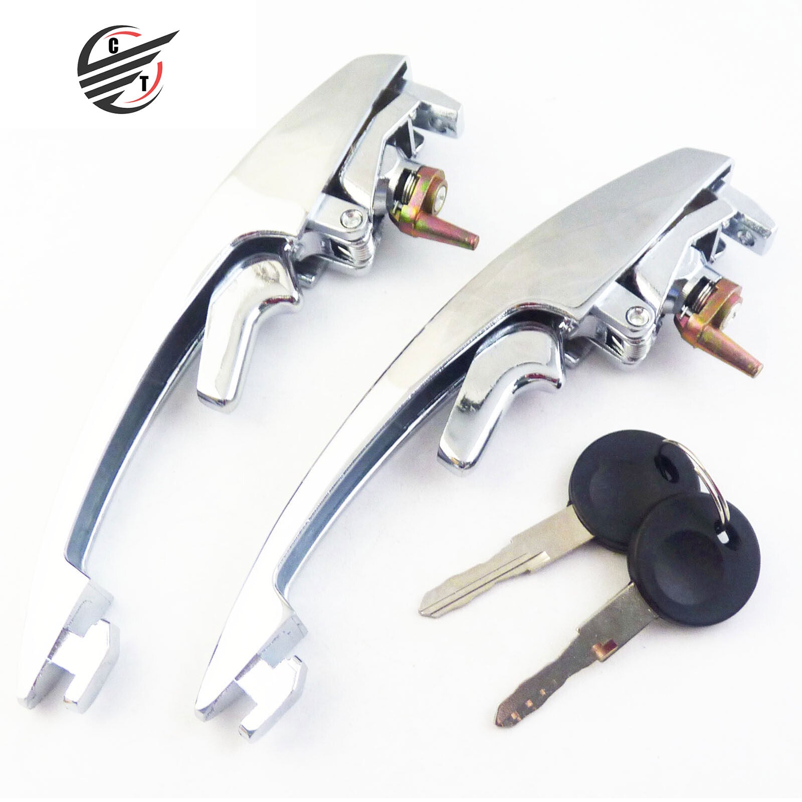 for VW Beetle 1968-1979 OUTER DOOR HANDLE FRONT KEYED ALIKE 113898205M 2Pcs New