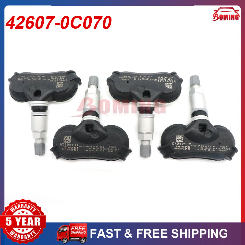 4PCS TPMS TIRE PRESSURE SENSOR 42607-0C070 for Toyota Sequoia for Sienna Tundra