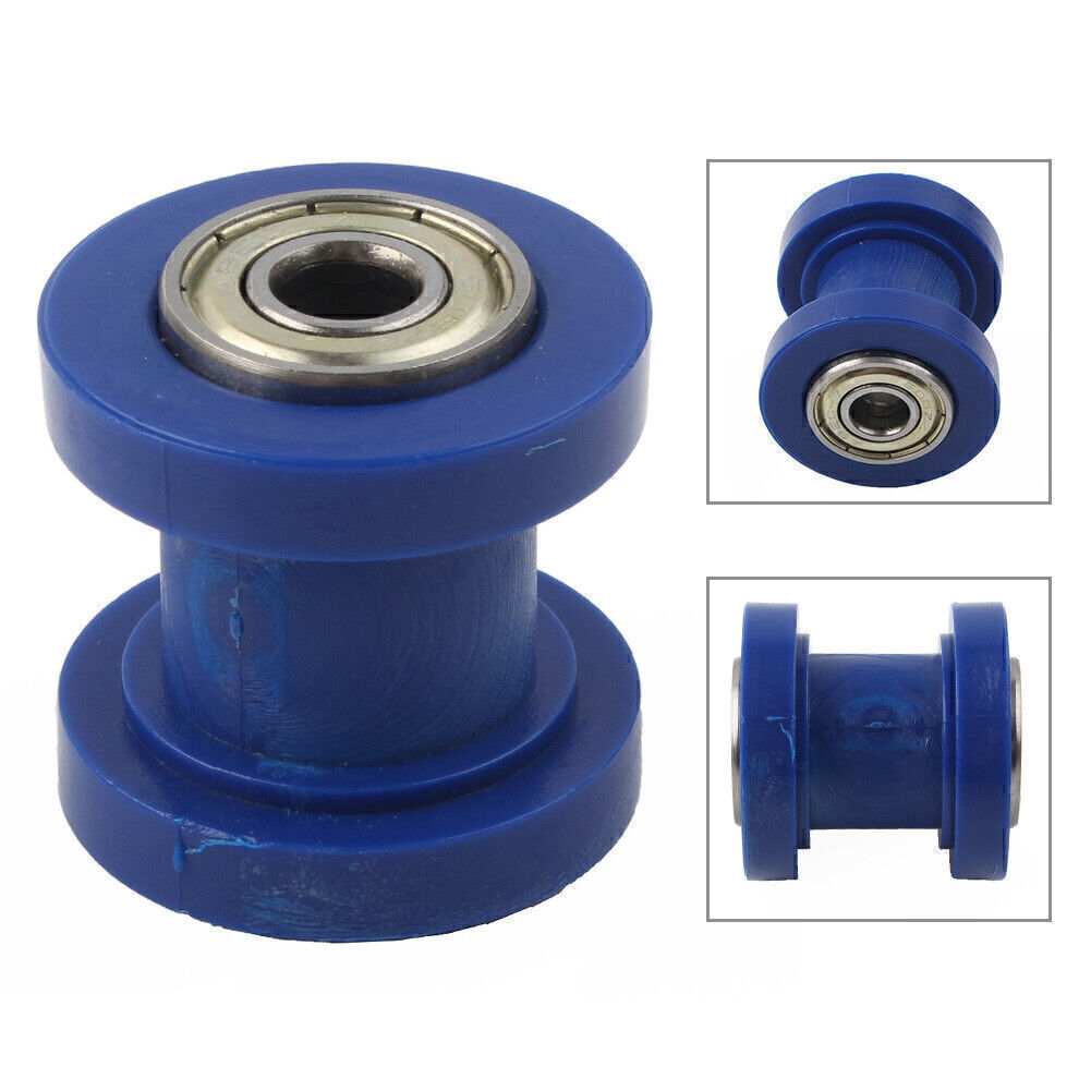 For Dirt Pit Bike Motorcycle 8mm Blue Chain Roller Slider Tensioner Guide Pulley